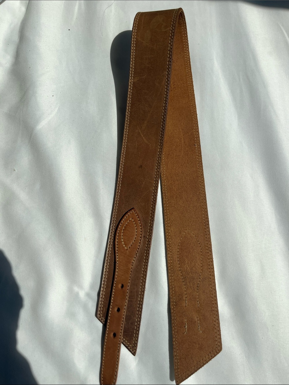 Banana Republic Vintage 80’s  Wide Brown Leather Waist Belt with Silver Buckle - Picture 7 of 9